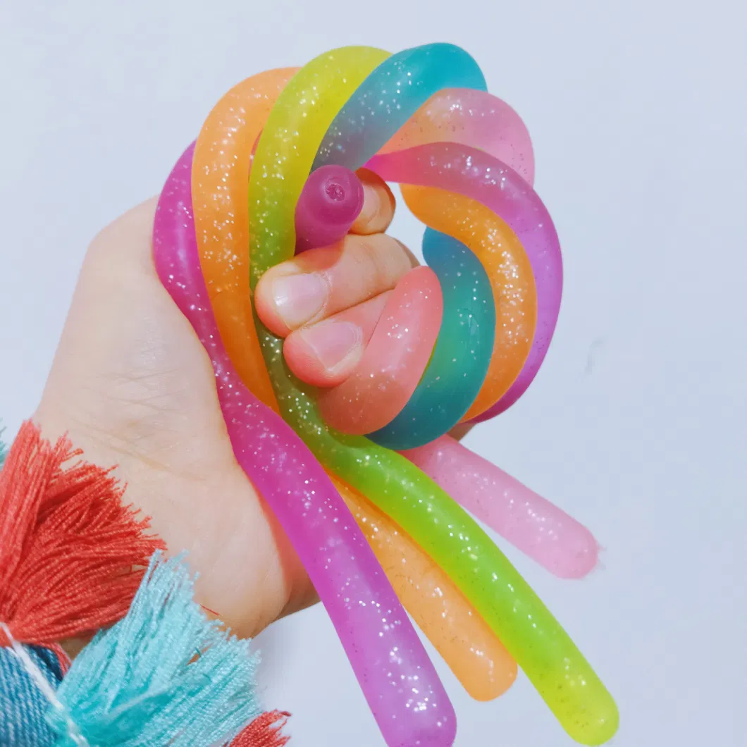 Children Adult Decompression Toy Luminous Noodle Stretch String TPR Rope Anti Stress Toys String Fidget Autism Vent Toys